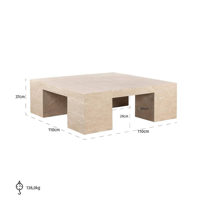 Salontafel Biltmore Italian beige Travertin