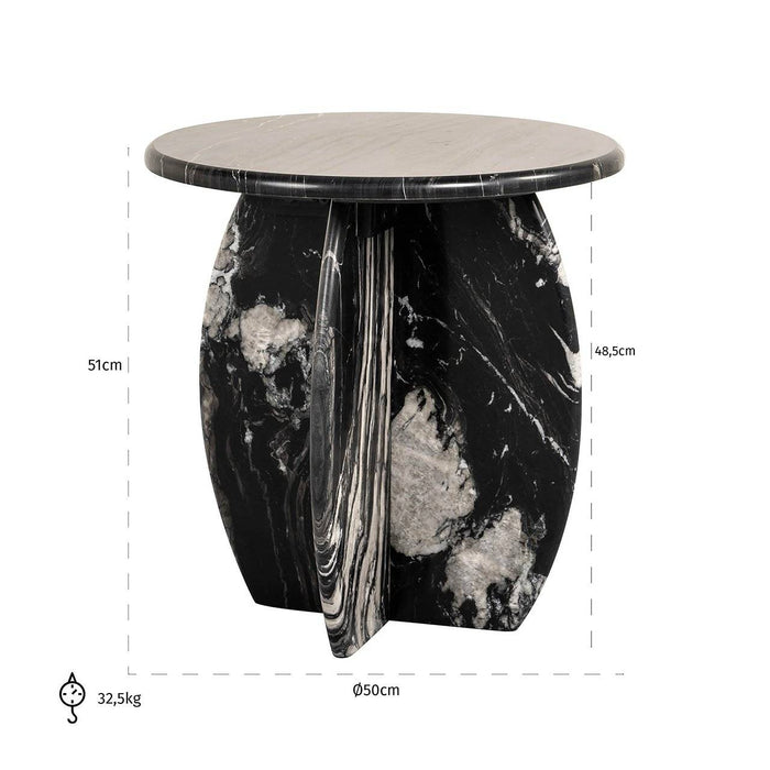 Bijzettafel Bancroft (Zwart)