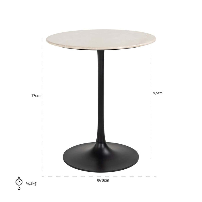 Bistrotafel Tavolo rond (Black)