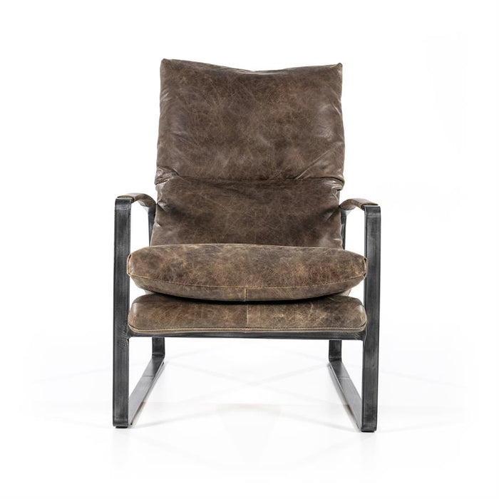 Fauteuil Lex - donkerbruin vintage leer