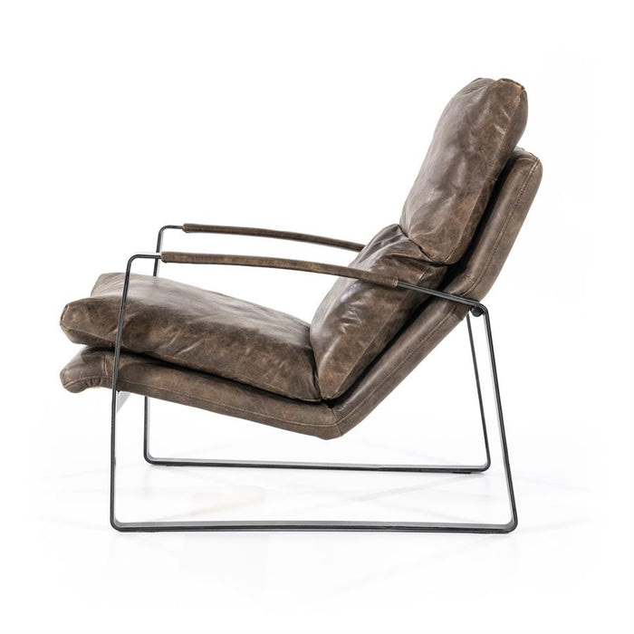 Fauteuil Lex - donkerbruin vintage leer