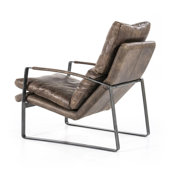 Fauteuil Lex - donkerbruin vintage leer
