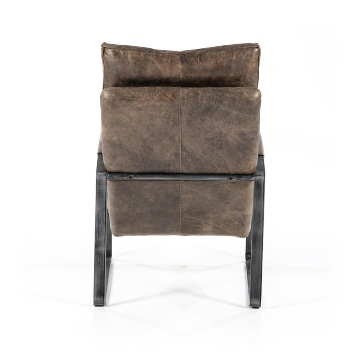 Fauteuil Lex - donkerbruin vintage leer