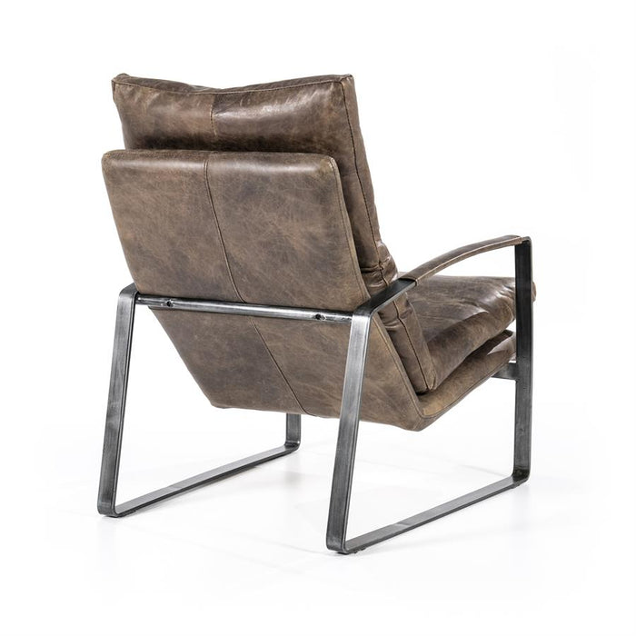 Fauteuil Lex - donkerbruin vintage leer