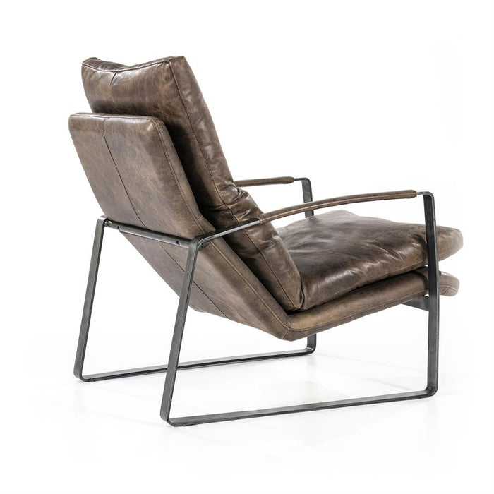 Fauteuil Lex - donkerbruin vintage leer