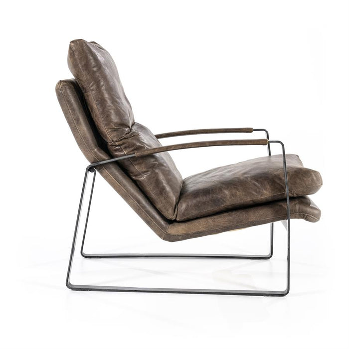Fauteuil Lex - donkerbruin vintage leer