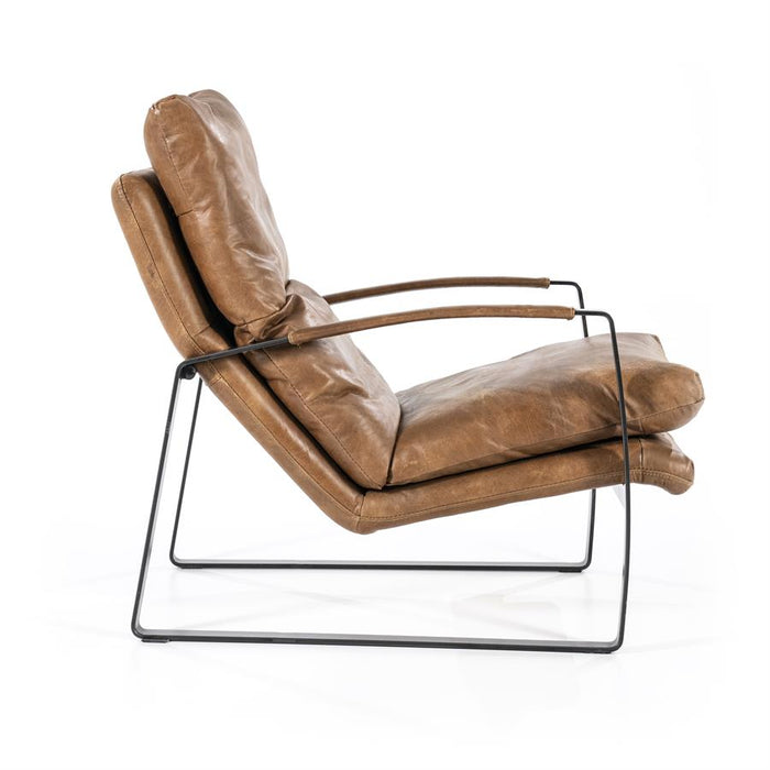Fauteuil Lex - cognac vintage leer