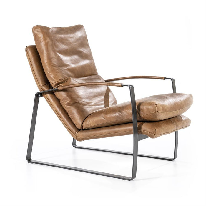 Fauteuil Lex - cognac vintage leer