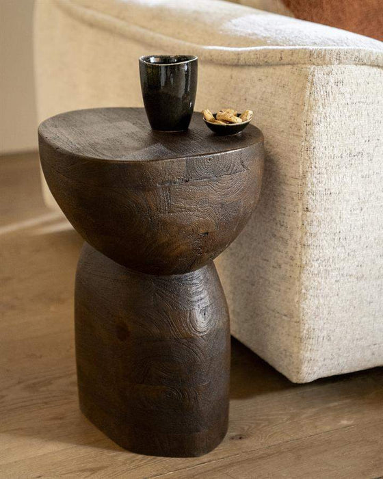 Bijzettafel Cobble - bruin
