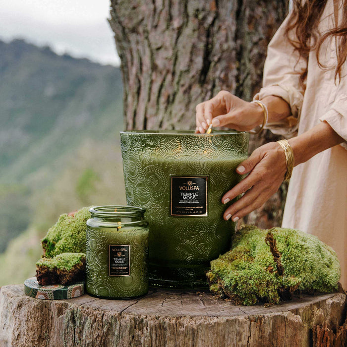 Voluspa Geurkaars Temple Moss 5 Lonten Jar XLTemple Moss