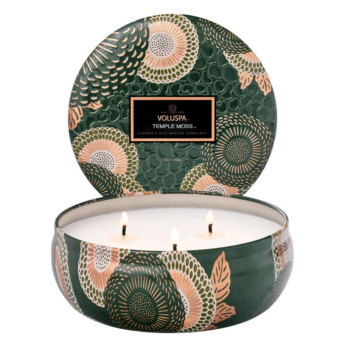 Voluspa Geurkaars Temple Moss 3 Lonten Tin