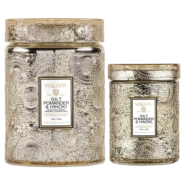 Voluspa Geurkaars Gilt Pomander & Hinoki Small Jar