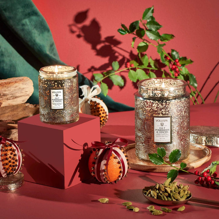 Voluspa Geurkaars Gilt Pomander & Hinoki Small Jar