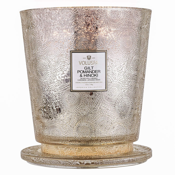 Voluspa Geurkaars Gilt Pomander & Hinoki 5 Lonten Jar XL