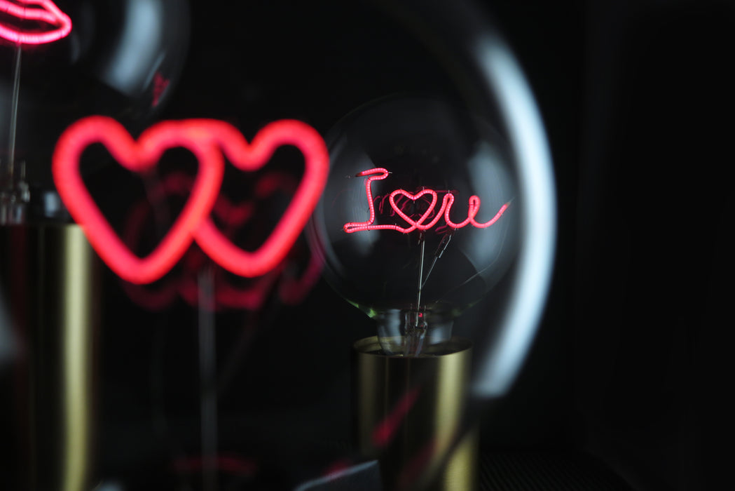 Decolamp "Double Heart / Double Cœur (verre fumé)" - Bedraad