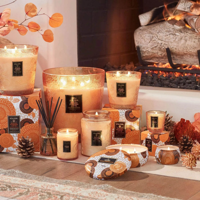 Voluspa Geurkaars Spiced Pumpkin Latte 3 lonten
