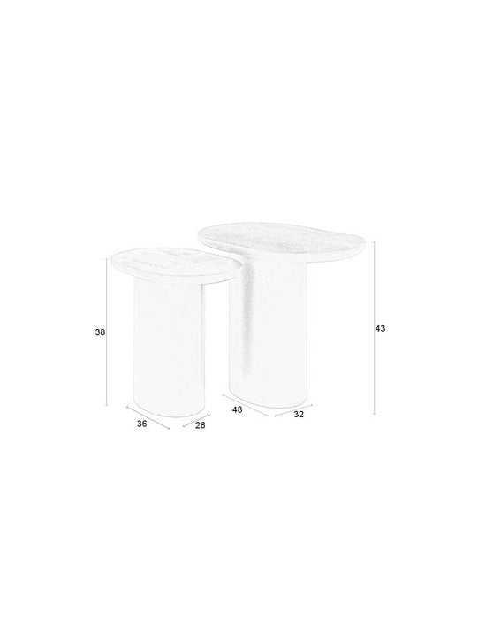 Duo Bijzettafel Set van 2