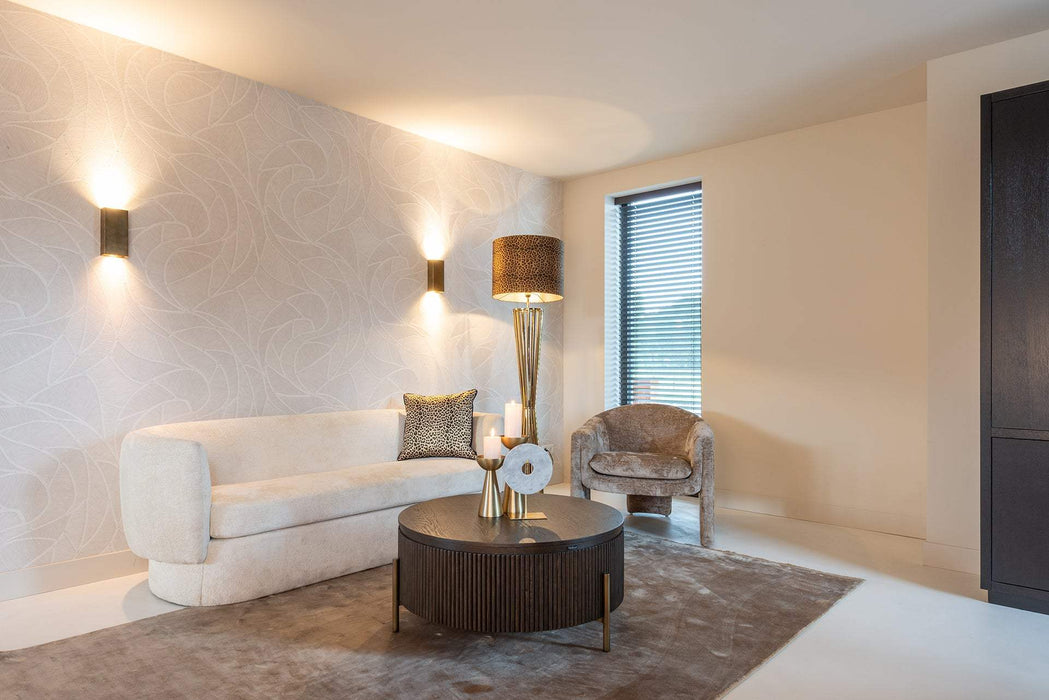 Bank Donatella white chenille fire retardant
