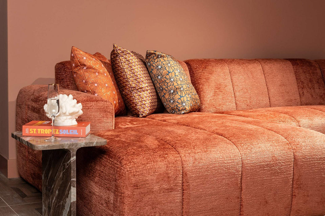 Sofa Cube 3-zits + lounge links Blush Fusion