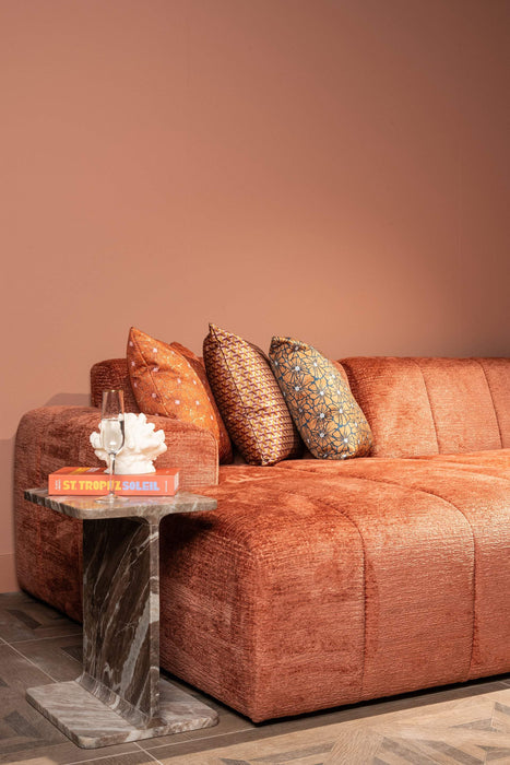 Sofa Cube 3-zits + lounge links Blush Fusion