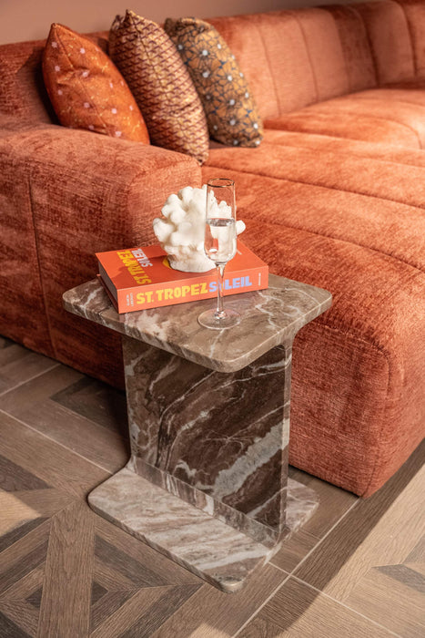 Sofa Cube 3-zits + lounge links Blush Fusion
