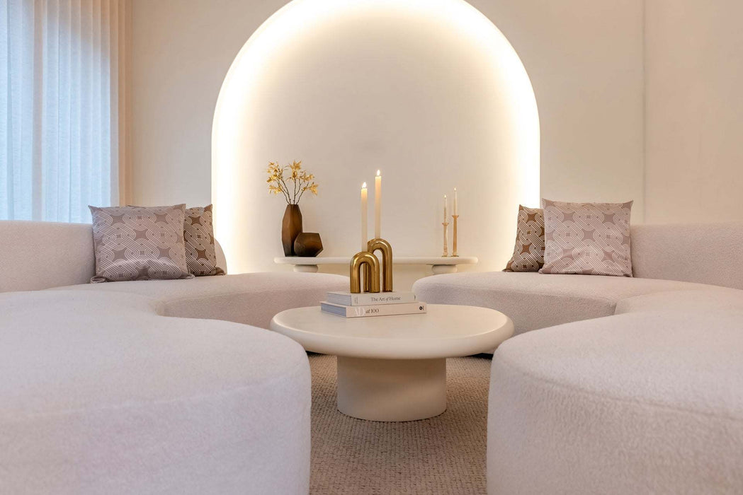 Bank Grayson Ottoman Rechts White Furry