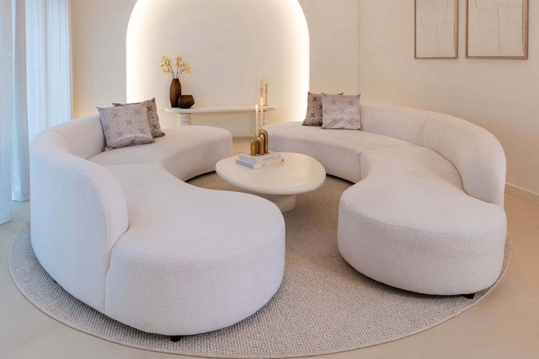 Bank Grayson Ottoman Links White Furry