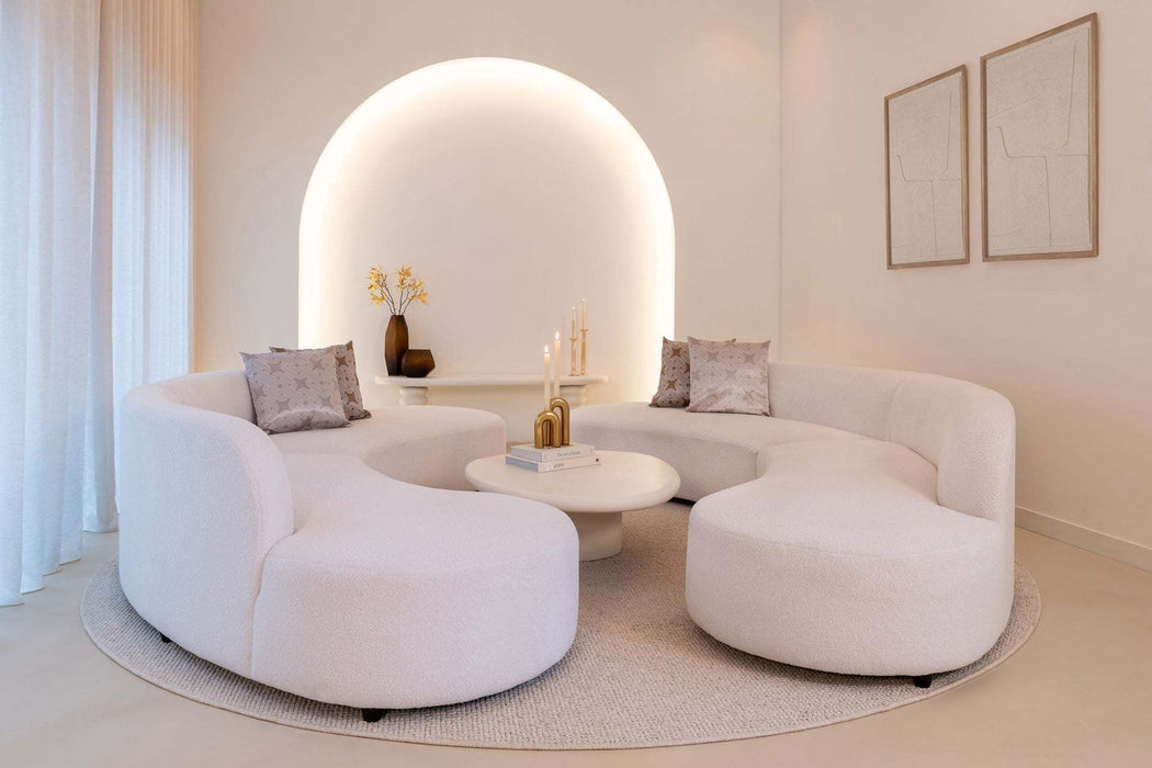 Bank Grayson Ottoman Rechts White Furry
