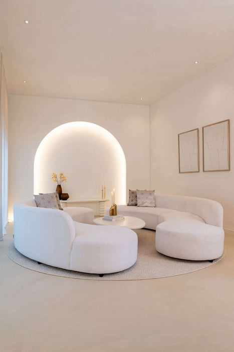 Bank Grayson Ottoman Links White Furry