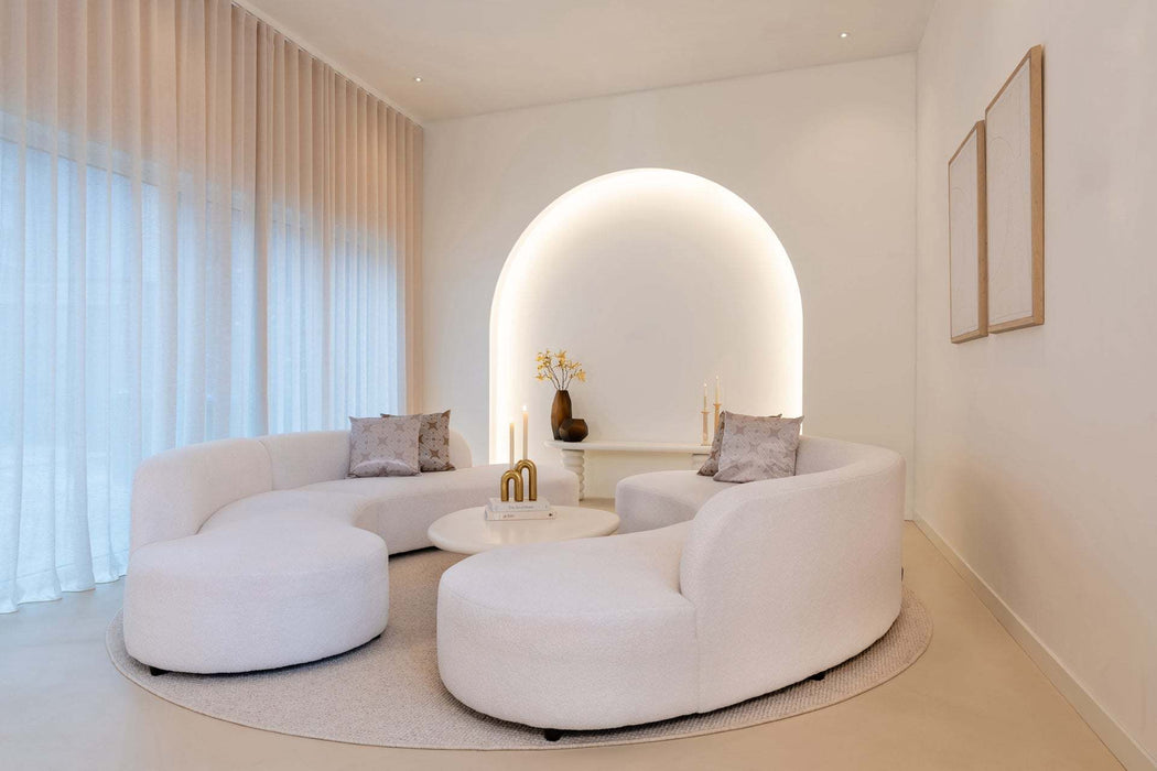 Bank Grayson Ottoman Links White Furry