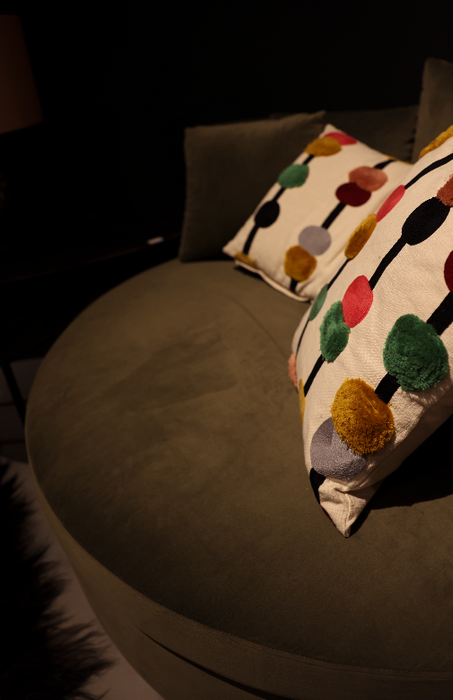 Fayen Velvet groen fauteuil half rond