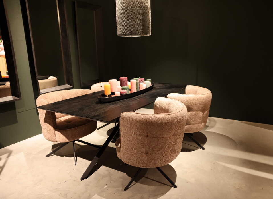 Alore Eettafel Zwart Rechthoek