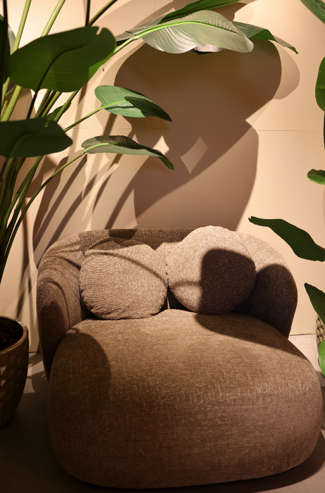 Aphrodite Taupe loveseat nertsstof