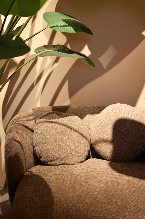 Aphrodite Taupe loveseat nertsstof