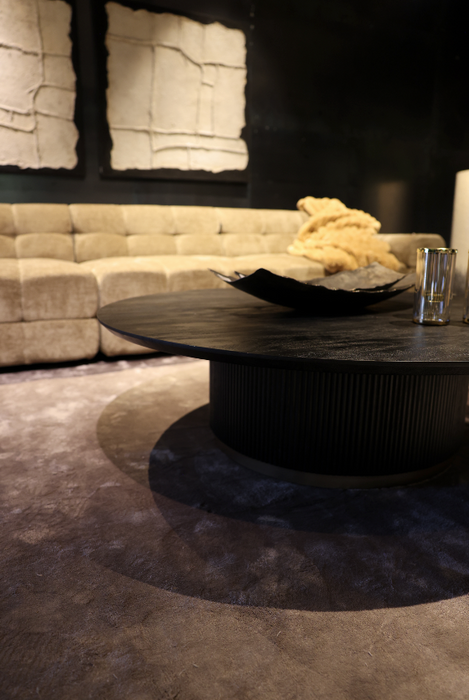 Xelle zwarte ronde salontafel 150 cm