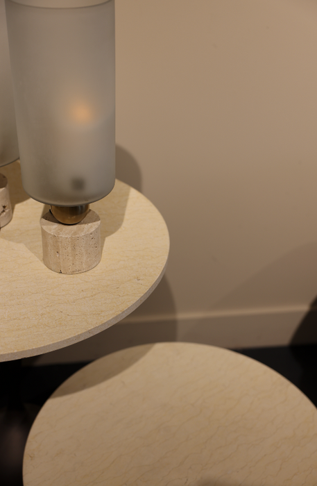 Patras bijzettafel beige marmer