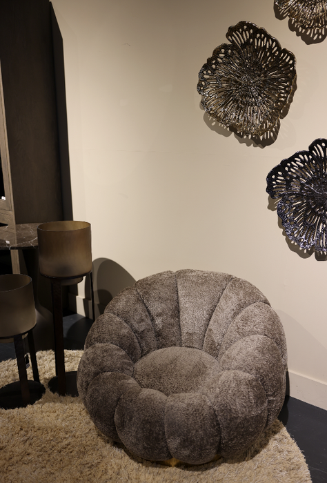 Daisy fauteuil antilope goud onderstel draaibaar