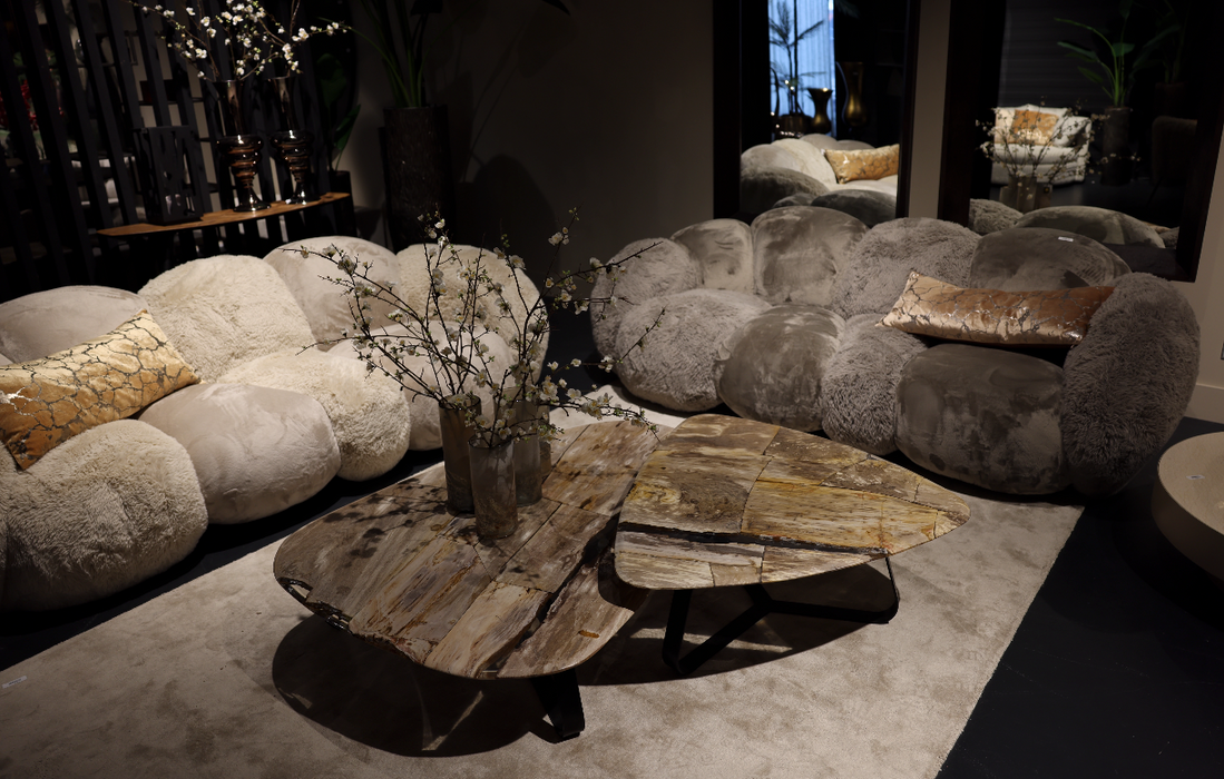 Deeba salontafel versteend hout 95cm