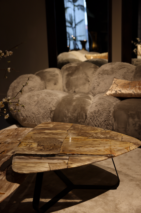 Deeba salontafel versteend hout 95cm