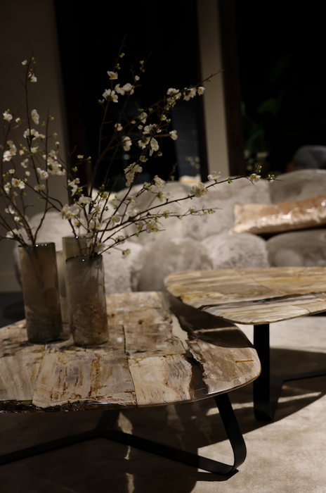 Deeba salontafel versteend hout 95cm