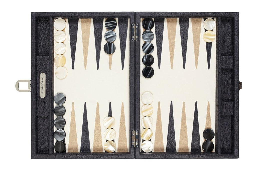Backgammon Alain - Croco Leer