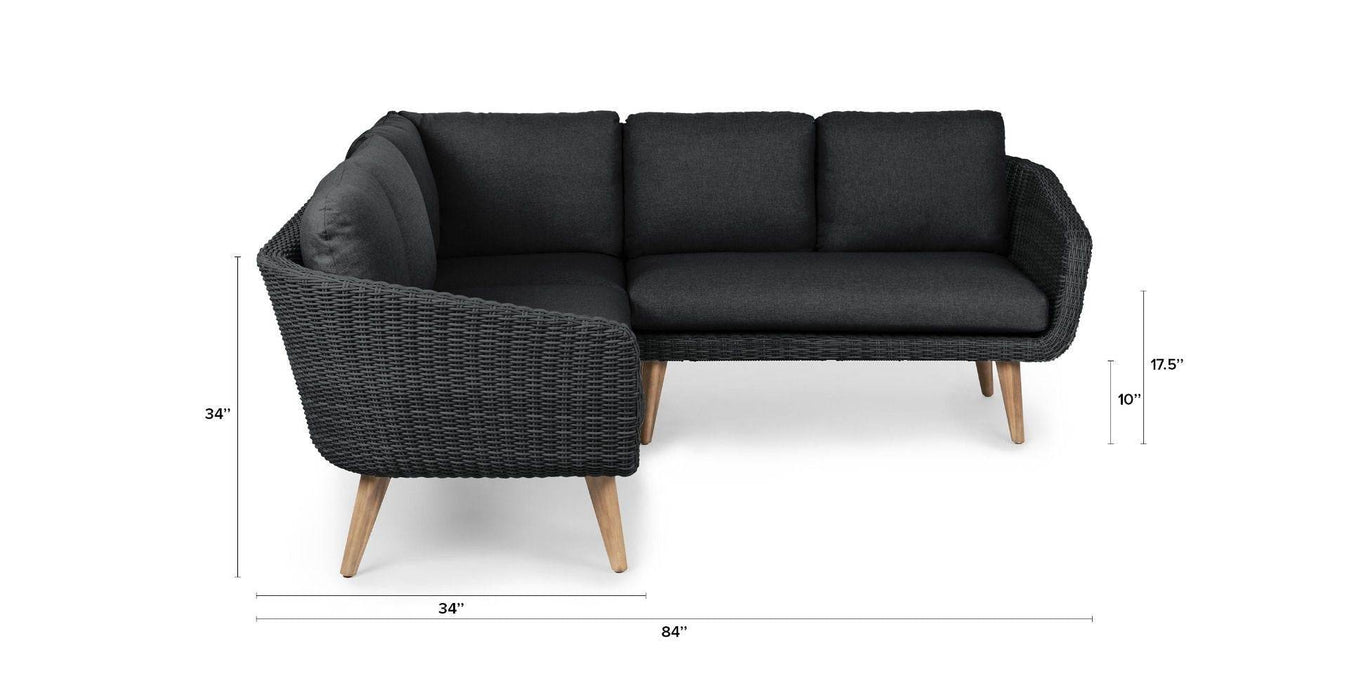 Mira Lounge Outdoor Hoekbank Alu Grijs