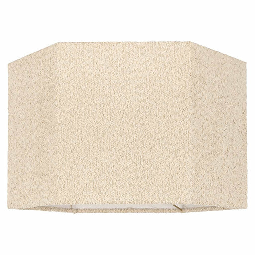 Lampenkap Miley sand bouclé, medium zeshoekig