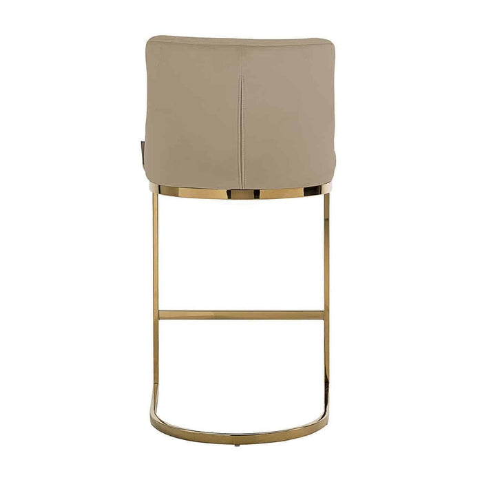 Barstoel Bolton khaki velvet