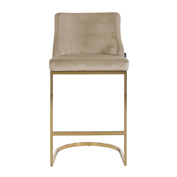 Barstoel Bolton khaki velvet