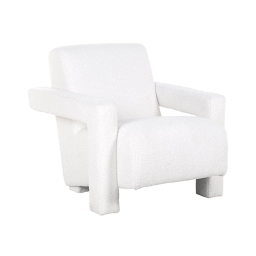 Fauteuil Casey white furry fire retardant
