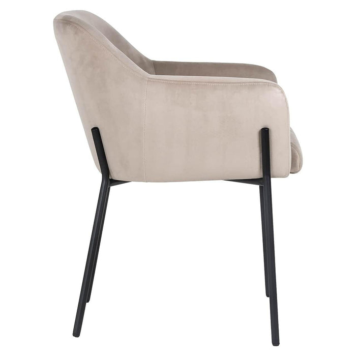 Stoel Fay khaki velvet