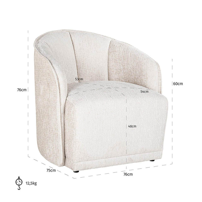 Fauteuil Maryse cream fusion