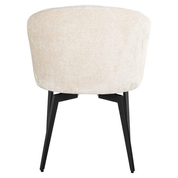 Stoel Amphara white chenille fire retardant