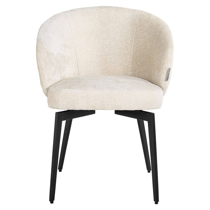 Stoel Amphara white chenille fire retardant